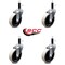 Service Caster 4 Inch Thermoplastic Rubber Wheel 7/8 Inch Expanding Stem Caster SCC, 4PK SCC-EX05S410-TPRS-78-4 - alternate 3